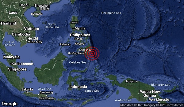 Gempa bumi sederhana di Mindanao, Filipina