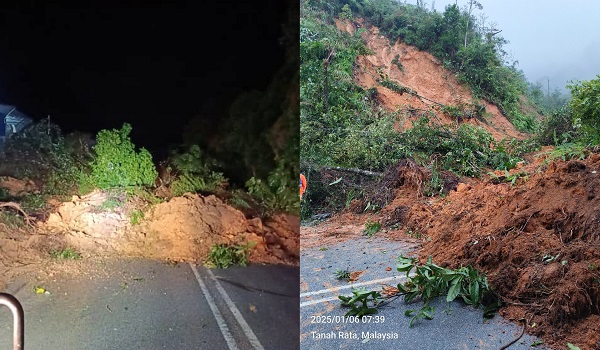 Tanah runtuh halang laluan utama ke Cameron Highlands