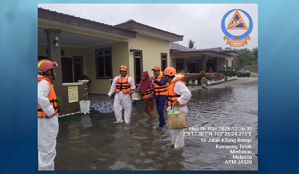 Malim, Duyong dan Merlimau dilanda banjir kilat