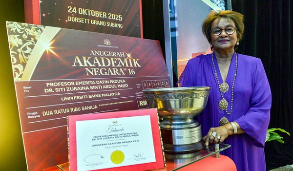 Pakar arkeologi, Prof Emeritus Datin Dr Siti Zuraina Abdul Majid dinobatkan sebagai Tokoh Akademik Negara 2025/ BERNAMA