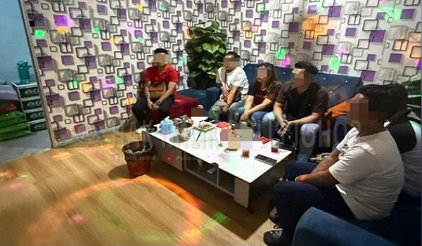 Antara yang ditahan dalam serbuan Op Noda di Johor.