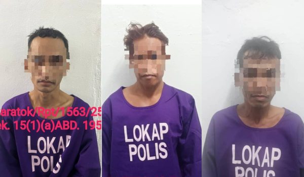 Kesemua suspek berusia antara 25 hingga 42 tahun ditahan oleh pasukan petugas khas Bahagian Siasatan Jenayah Narkotik Ibu Pejabat Polis Daerah (IPD) Saratok
