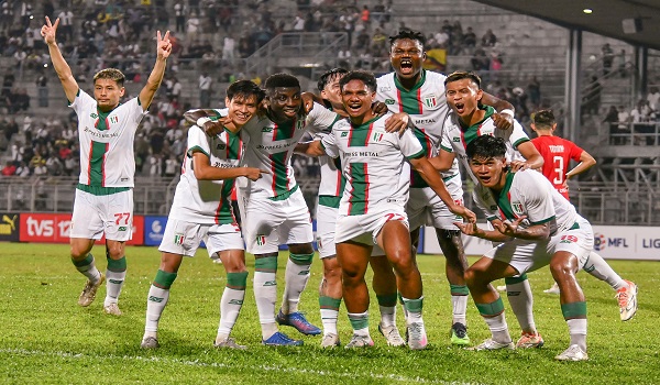 Skuad bimbingan Aidil Sharin Sahak mara ke suku akhir dengan agregat 9-4. / Foto BERNAMA