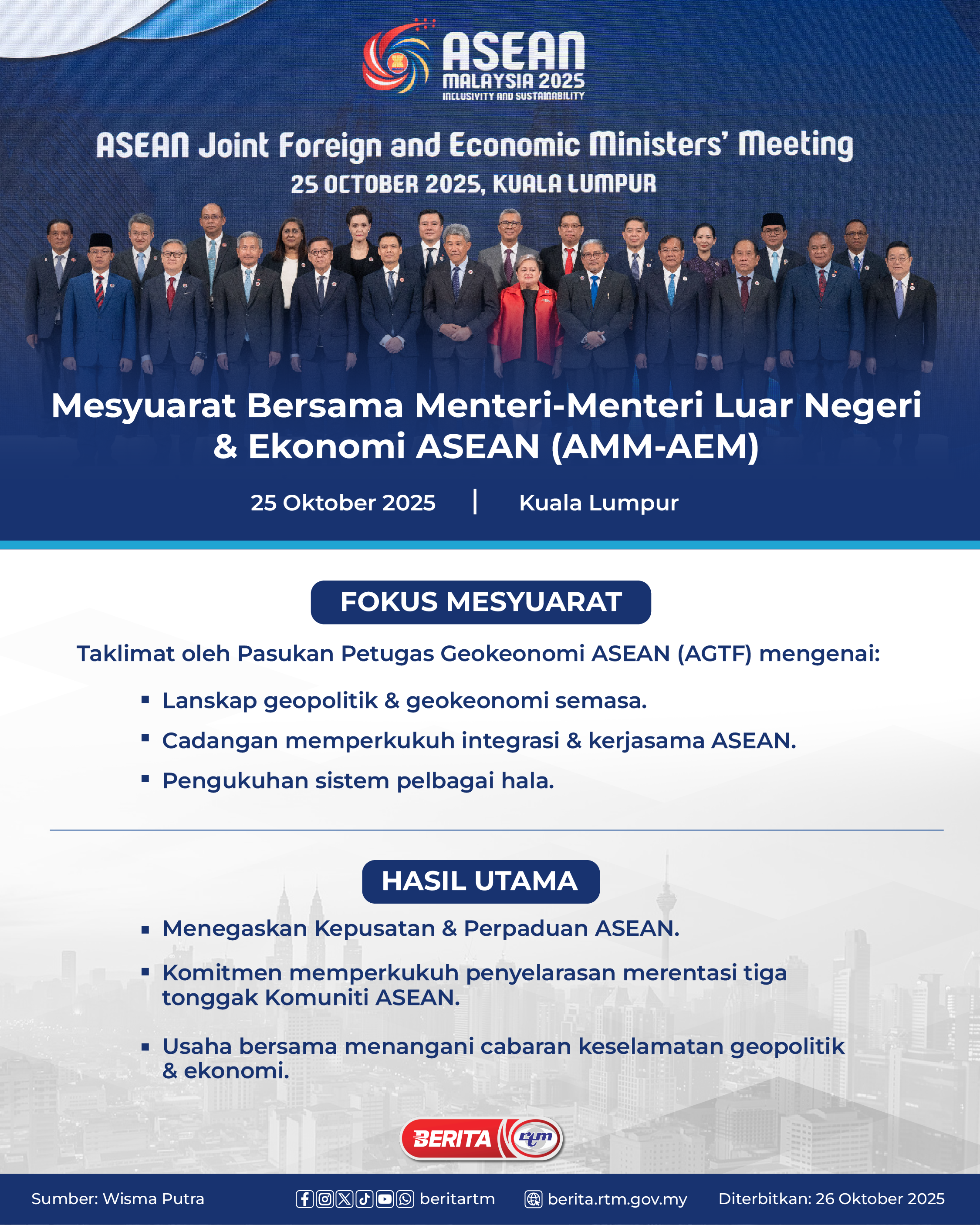 Mesyuarat Bersama Menteri-Menteri Luar Negeri & Ekonomi ASEAN (AMM-AEM)