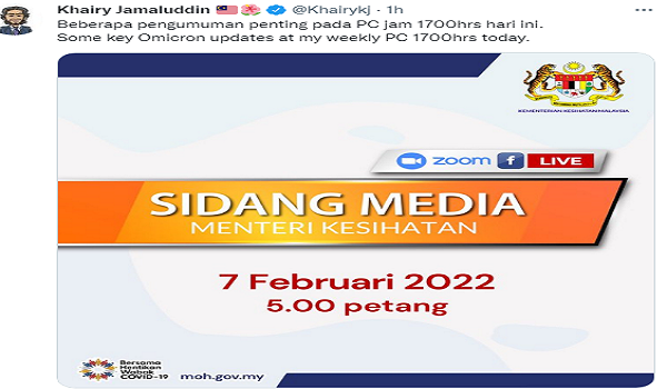Sidang media 7 februari 2022