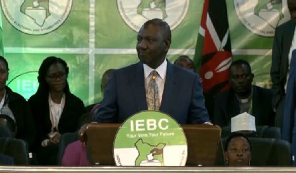 Pilihan raya Kenya: William Ruto diumum pemenang