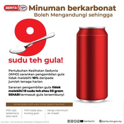 9 SUDU TEH GULA DALAM MINUMAN BERKARBONAT