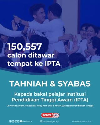 TAHNIAH & SYABAS BAKAL PELAJAR INSTITUT PENDIDIKAN TINGGI AWAM