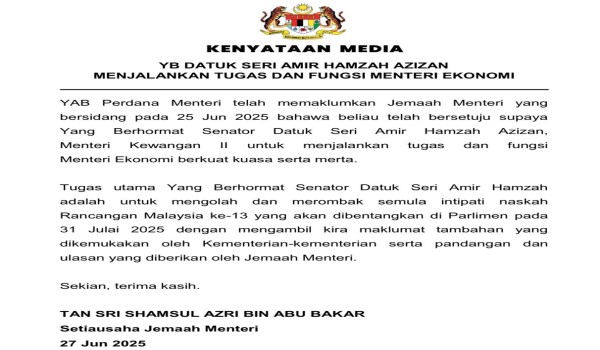2706 NSL AMIR MENTERI EKONOMI 1