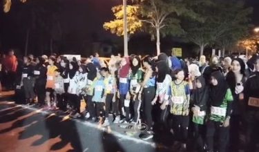 Seramai 500 peserta menyertai program riadah melibatkan aktiviti larian dan berjalan santai bersama keluarga yang memeriahkan sambutan Ambang Tahun Baharu 2026 di Perlis