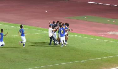 Pasukan Kuala Pilah meraikan kejayaan selepas menewaskan Port Dickson 6-5 pada perlawanan akhir Piala Tuanku 2026/RTM