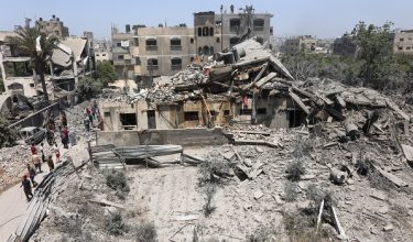 Keadaan di Gaza selepas serangan Israel./ Foto AFP