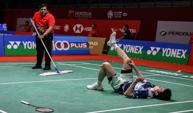 Ng Tze Yong mengalami kecederaan ketika aksi pusingan pertama Masters Malaysia 2025, bulan lalu / BERNAMA
