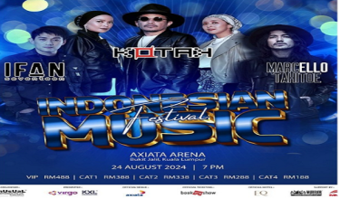 Mereka bakal tampil pada Indonesian Music Festival di Axiata Arena, Bukit Jalil.