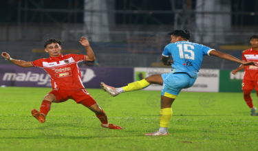 Antara aksi perlawanan antara Penang FC menentang KDN FC pada aksi Liga Super di Stadium Bandaraya, di sini malam ini/ Foto: FB Malaysian Football League