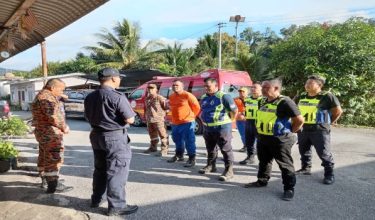 Sembilan anggota dari BBP Sri Aman digerakkan ke lokasi serta memulakan operasi SAR, Foto / RTM