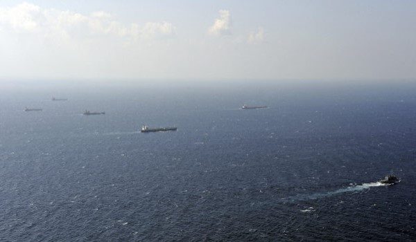 Gambar fail laluan perkapalan di Teluk Aden - AFP