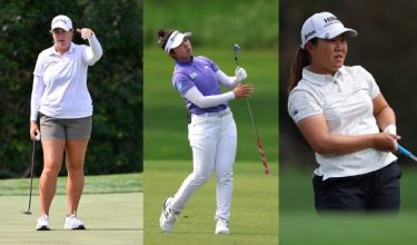 Juara bertahan, Miyu Yamashita (tengah), rakan senegara, Nasa Hataoka (kiri) dan pemain Kanada, Lauren Coughlin (kanan) berkongsi kedudukan pendahulu LPGA Aramco/AFP