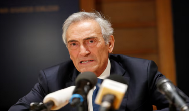 Susulan kegagalan ke Piala Dunia 2026, Presiden FIGC, Gabriele Gravina umum peletakan jawatan./foto REUTERS