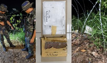 Ganja mampat seberat 1.155 kilogram ditinggalkan berhampiran pagar keselamatan concertina wire sempadan Malaysia-Thailand/FOTO PGA Tenggara