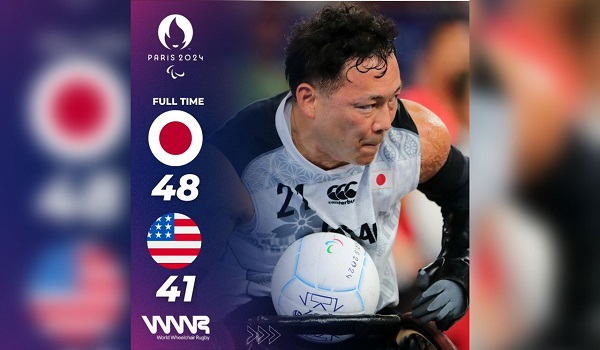 Pasukan Jepun raih emas dalam ragbi kerusi roda Paralimpik menewasakan Amerika Syarikat 48-41/ Foto FB World Wheelchair Rugby