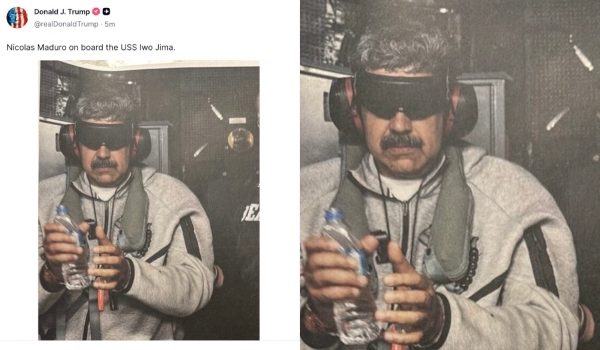 Trump mendedahkan gambar penahanan Presiden Venezuela dipercayai dalam helikopter/Foto AFP