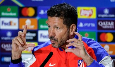 Ketua jurulatih Atletico Madrid, Diego Simeone/Foto AFP