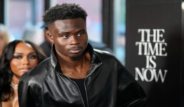 Arsenal star Bukayo Saka attends the 'Bukayo Saka: The Time is Now' documentary premiere, in New York City, U.S., June 3, 2026.  REUTERS/Eduardo Munoz