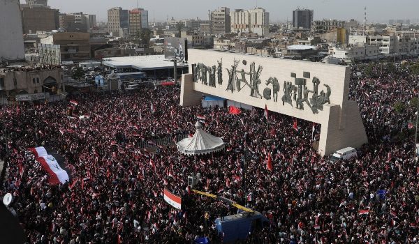 Penyokong Muqtada al-Sadr protes serangan AS dan Israel di Baghdad/Foto REUTERS