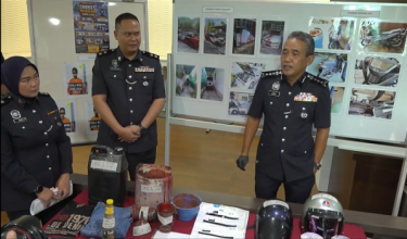Kegiatan simbah cat dan bakar kenderaan mangsa