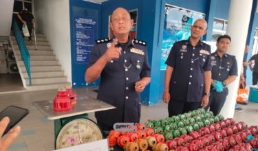Sidang media di Ibu Pejabat Polis Daerah (IPD) Kuala Muda, Sungai Petani