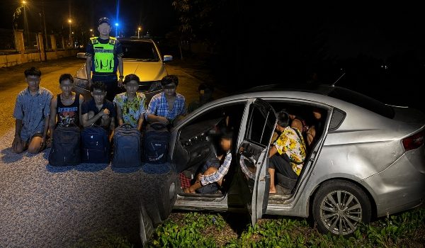Enam migran warga asing ditahan PGA selepas dipercayai menyusup masuk secara haram dari sempadan Thailand/Foto Briged Tenggara PGA