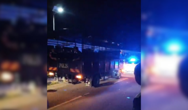 Lokasi kejadian tiga anggota polis maut selepas dipercayai terkena renjatan elektrik dalam kejadian di Jalan Weston, Kampung Weston, Beaufort