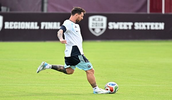 Soccer Football - International Friendly - Argentina Training - Kyle Field Stadium, College Station, Texas, U.S. - June 5, 2026 Argentina's Lionel Messi during training IMAGN IMAGES via Reuters/Maria Lysaker