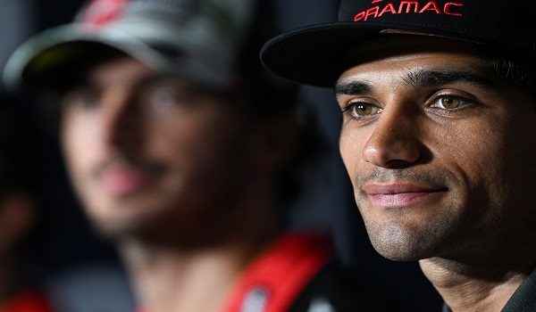 Pelumba Ducati Jorge Martin dan Francesco Bagnaia ketika sidang media MotoGP San Marino /AFP