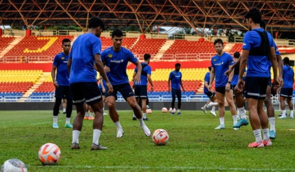 Skuad Harimau Malaya menjalani sesi latihan skuad kebangsaan dalam persiapan akhir sempena Pesta Bola Merdeka 2024 menentang Lubnan di Stadium MBPJ/Foto BERNAMA