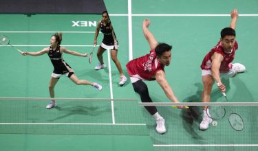Aksi beregu lelaki, Goh Sze Fei-Nur Izzuddin Rumsani dan gandingan wanita, Pearly Tan-M Thinaah pada saingan Terbuka Malaysia 2026/Foto BERNAMA