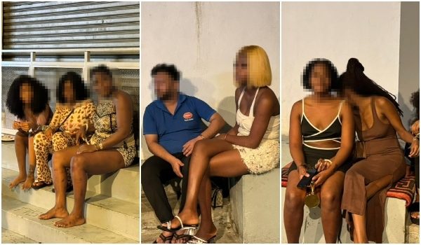 Antara 11 wanita warga Afrika di tahan sekitar Bukit Bintang pada awal pagi Ahad/Foto JSJ KL