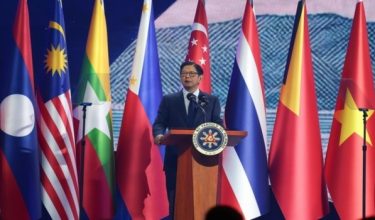 Presiden Filipina, Ferdinand Marcos Jr. menyampaikan ucapan pembukaan pada Majlis Pembukaan Sidang Kemuncak ASEAN ke-48 dan Sidang Berkaitan di Mactan Expo/Foto BERNAMA