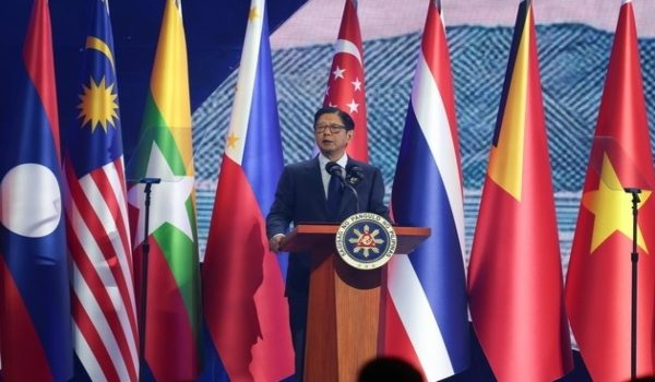 Presiden Filipina, Ferdinand Marcos Jr. menyampaikan ucapan pembukaan pada Majlis Pembukaan Sidang Kemuncak ASEAN ke-48 dan Sidang Berkaitan di Mactan Expo/Foto BERNAMA