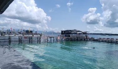 Keadaan di Semporna, Sabah pada tengah hari tadi susulan amaran awal tsunami yang dikeluarkan MetMalaysia/Foto Bomba Tawau