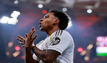 Rodrygo meraikan jaringan gol kedua Real Madrid ketika menentang Atletico Madrid dalam aksi separuh akhir Piala Super Sepanyol di Jeddah, Arab Saudi/Foto REUTERS