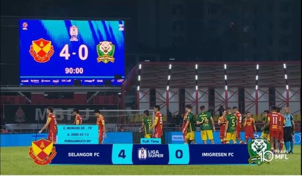 Selangor belasah Imigresen FC 4-0