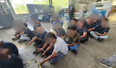 Antara warga asing yang ditahan dalam serbuan di Seremban/Foto JIM Seremban