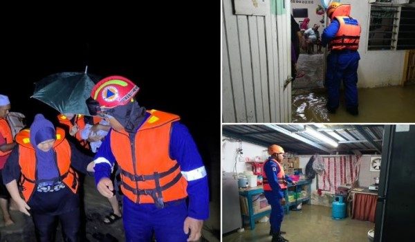 12 keluarga dari Kampung Sungai Tengas terjejas banjir/Foto Bernama