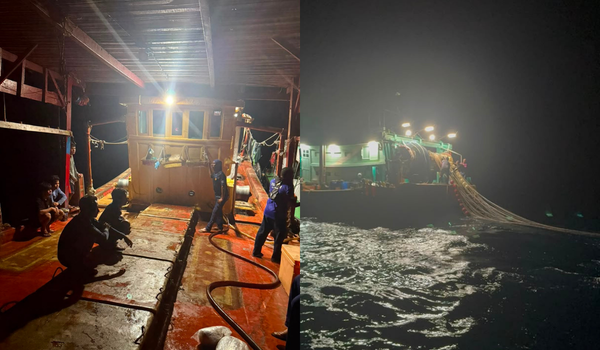 Dua vesel pukat tunda ditahan di perairan Pulau dalam Op Naga/ Jabatan Perikanan Malaysia