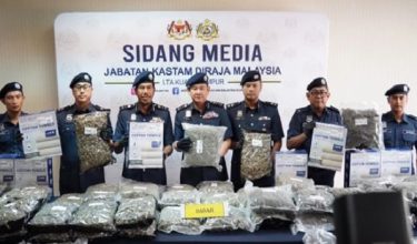 Hasil rampasan kastam melibatkan dadah jenis bunga ganja seberat lebih 1,000 kilogram
