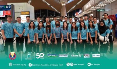Pasukan BAMTC negara berlepas ke China semalam/Foto FB BAM