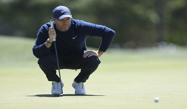 Juara bertahan, Rory McIlroy berkongsi kedudukan pendahulu pada hari pertama kejohanan Masters 2026./foto AFP
