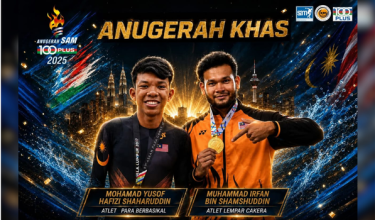 Mohamad Yusof Hafizi Shaharuddin dan Muhammad Irfan Shamsuddin (kanan)